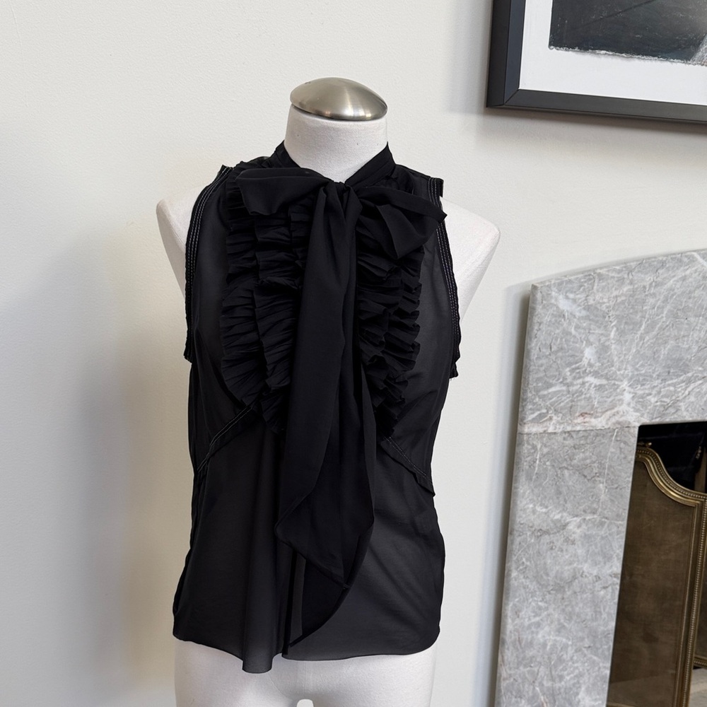 Marc Jacobs Black Ruffled Blouse